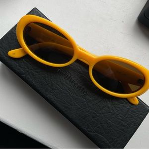 Yellow Oval Sunglasses